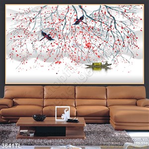 Tranh màu nước hoa mùa xuân đẹp nhất