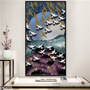 Tranh điêu khắc đàn chim bồ câu