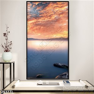 Tranh biển hoàng hôn nghệ thuật