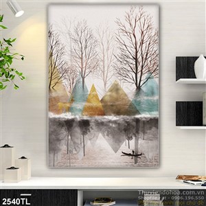 Tranh rừng cây mùa đông trang trí tường