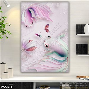 Tranh điêu khắc cá trang trí tường đẹp