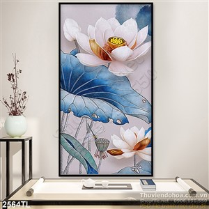 Tranh hoa Sen trang trí treo tường đẹp