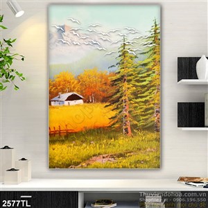 Tranh sơn dầu làng quê Châu Âu đẹp nhất