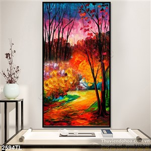 Tranh sơn dầu nghệ thuật trang trí phòng khách