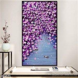 Tranh sơn dầu nghệ thuật trang trí phòng ngủ