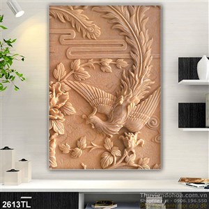 Tranh điêu khắc chim phượng hoàng