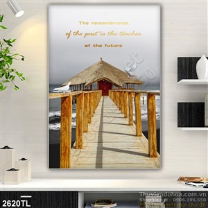 Tranh cây cầu ra biển đẹp nhất