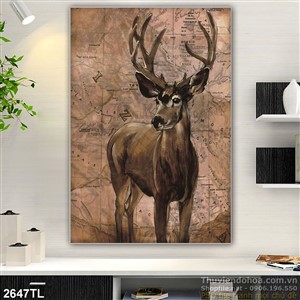 Tranh nai treo tường nghệ thuật