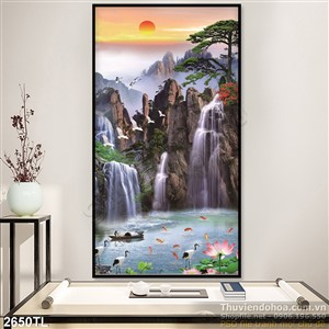 Tranh phong thác nước nghệ thuật treo tường