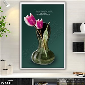 Tranh hoa Tulip hiện đại trang trí