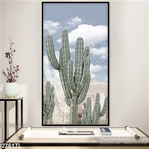 Tranh xương rồng trên cát