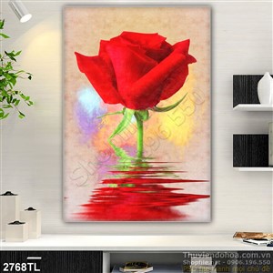 Tranh hoa Hồng nghệ thuật trang trí tường đẹp