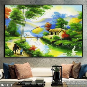 Trang làng quê Việt Nam treo tường