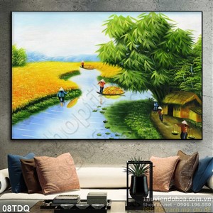 Trang làng quê Việt Nam trang trí tường