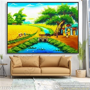 Trang làng quê Việt Nam cánh đồng lúa đẹp