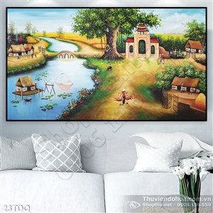 Trang làng quê Việt Nam treo tường đẹp