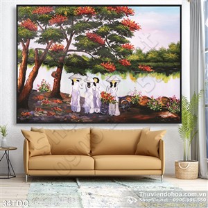 Trang làng quê Việt Nam treo tường đẹp