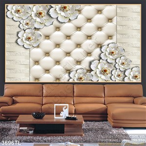 Tranh 3D hoa cổ điển trang trí phòng ngủ đẹp
