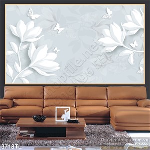 Tranh 3D hoa giả ngọc in gạch đẹp nhất