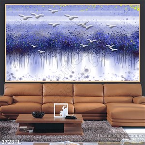 Tranh sơn dầu đàn chim bồ câu