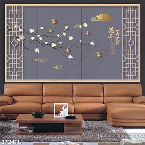 Tranh cửa sổ hoa nghệ thuật đẹp