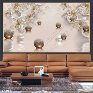 Tranh 3D hoa trang sức treo tường đẹp nhất