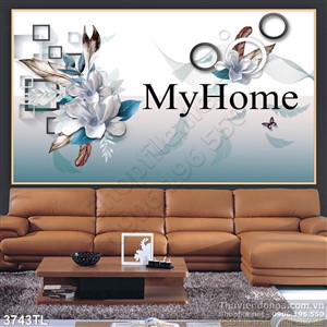 Tranh 3D hoa trang trí treo tường đẹp