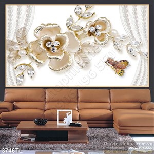 Tranh 3D hoa trang sức đẹp nhất