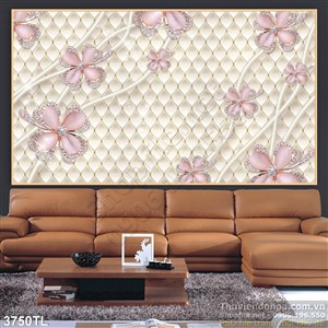 Tranh 3D hoa trang sức trang trí phòng ngủ