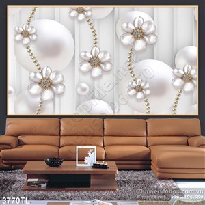 Tranh 3D hoa Mai trang sức treo tường đẹp