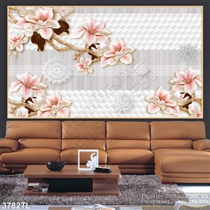 Tranh 3D hoa nghệ thuật in gạch chất lượng cao