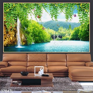 Tranh 3D phong cảnh thác nước đẹp nhất