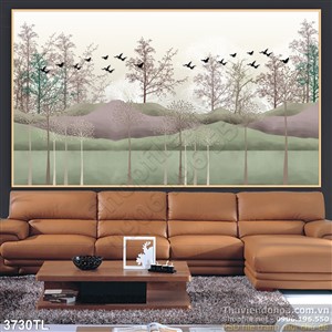Tranh decor rừng cây trang trí tường đẹp