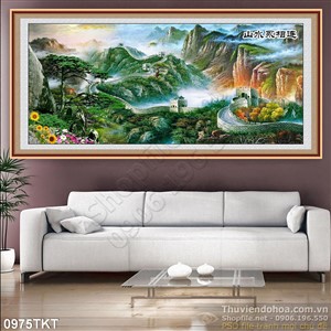 Tranh thư pháp sơn thủy nghệ thuật