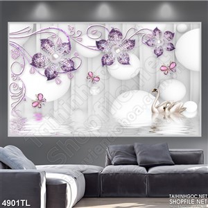 Tranh hoa 3D đẹp mới nhất psd