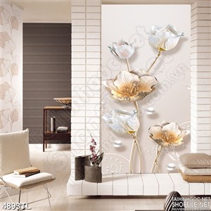 Tranh khổ dọc hoa đẹp in uv