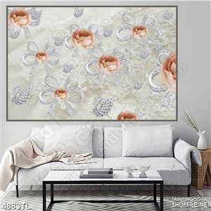 Tranh lụa hoa in uv