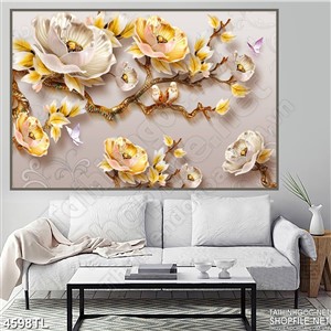 Tranh lụa hoa mai giả ngọc