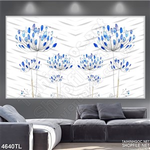 Tranh hoa bồ công anh khảm đá