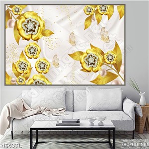 Tranh hoa vàng in lụa mới nhất