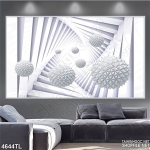 Tranh 3D xoáy hình khối