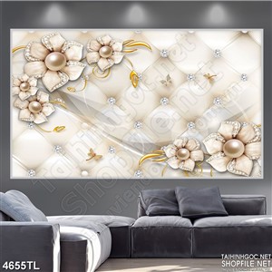 Tranh hoa ngọc trai psd