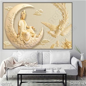 Tranh điêu khắc phật bà  6D