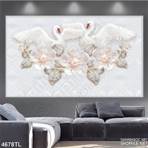 Tranh thiên nga trắng in 3D