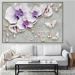 Tranh hoa mộc lan tím mới nhất 5D