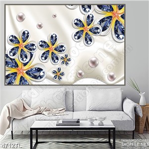 Trang lụa hoa mai ngọc xanh 4D