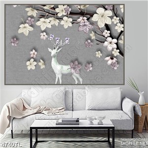 Tranh in gạch nghệ thuật nai