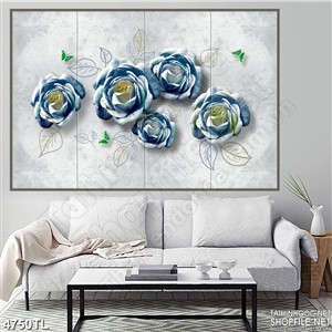 Tranh hoa hồng xanh đẹp
