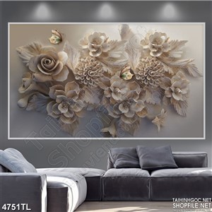 Tranh điêu khắc hoa hồng psd