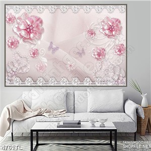 Tranh hoa hồng lụa ren